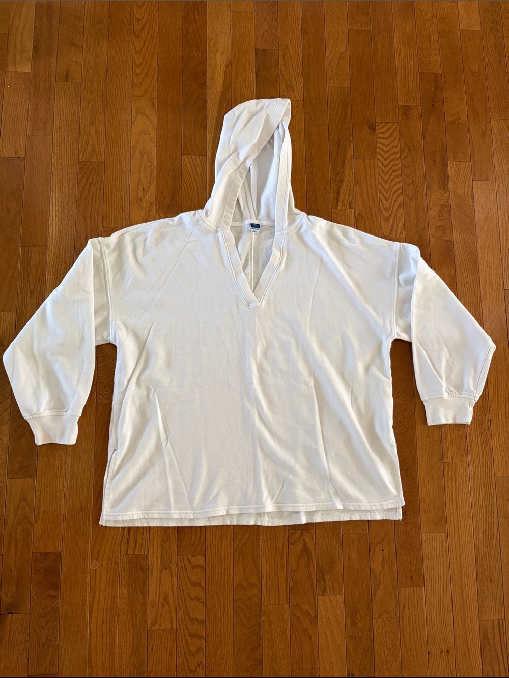 Old Navy White Hooded Lightweight Pullover size large tall